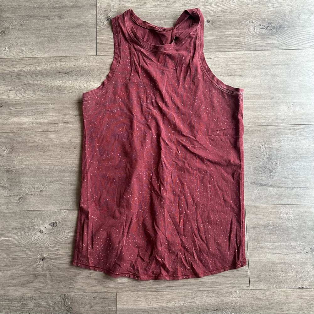 Lululemon All Tied Up Tank *Splatter Dye - Maroon